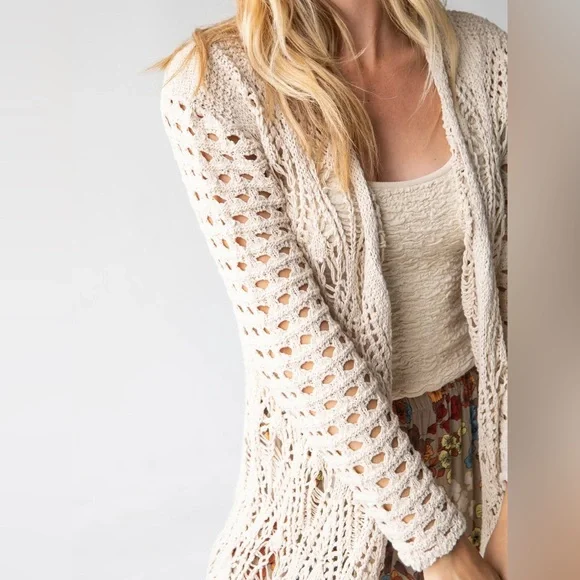 NWT Natural Life Abigail Cardigan Duster Cream S/M - Picture 2 of 6